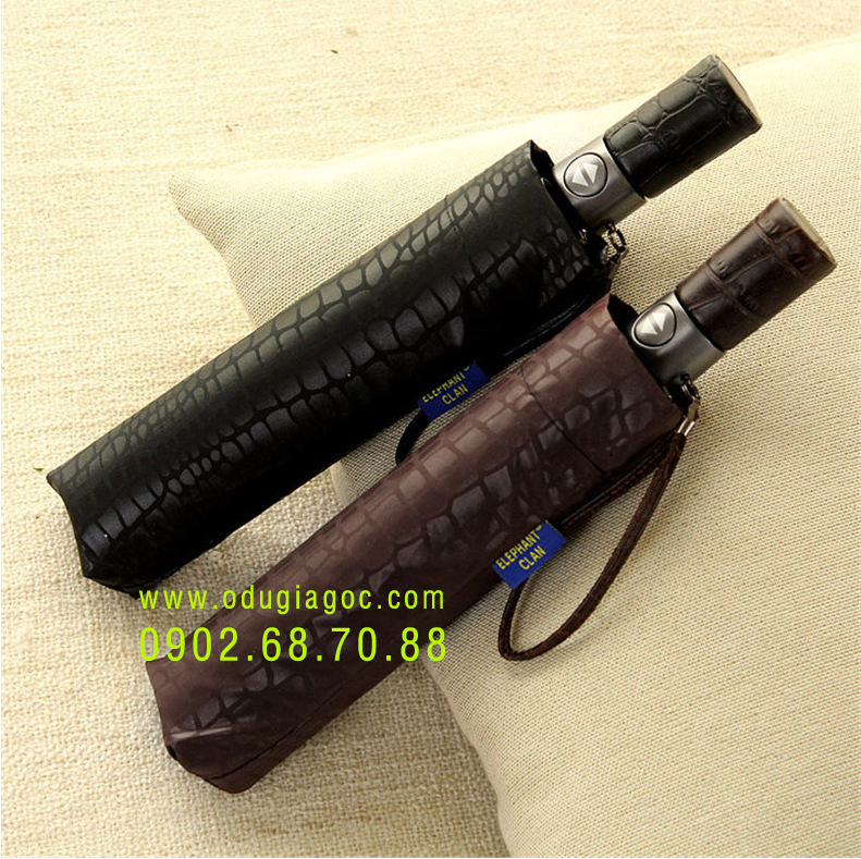 dù gấp 3 cán da cao cấp